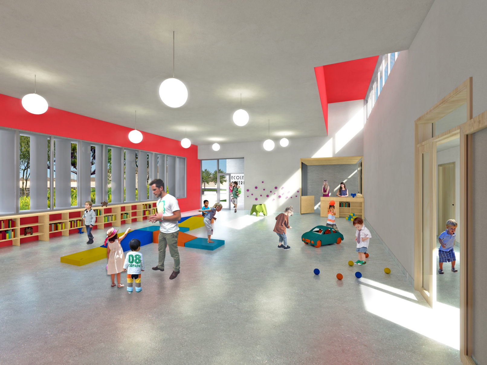 Illustration 02 Groupe scolaire Gratentour | économie | Ordonnancement Pilotage Coordination intérieur 01