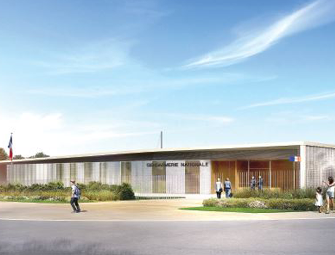 Illustration 01 gendarmerie de beaucouzé vue façade vignette