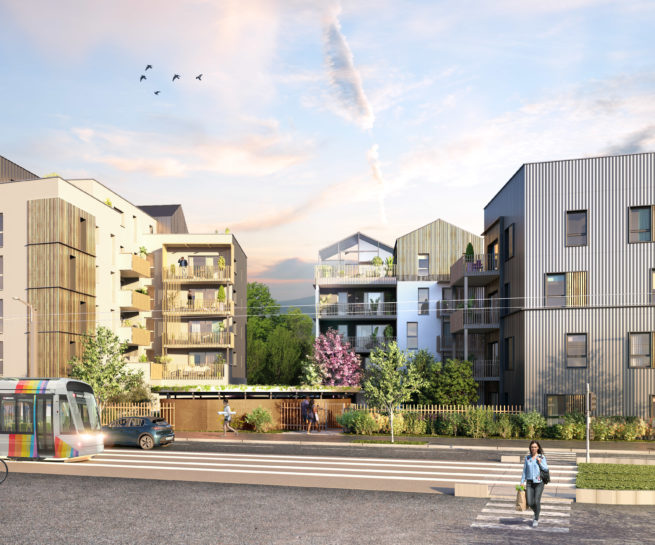 Illustration 01 Logements Meule Farine Angers perspective 01