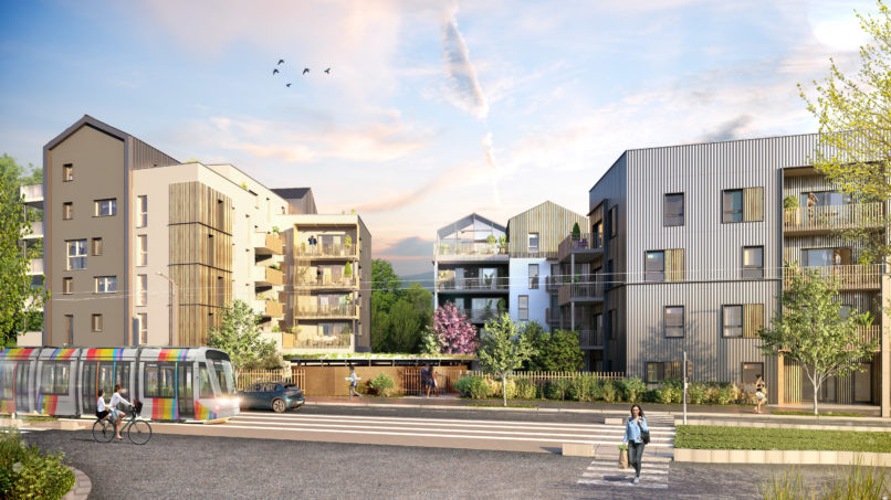 Illustration 01 Logements Meule Farine Angers perspective 01