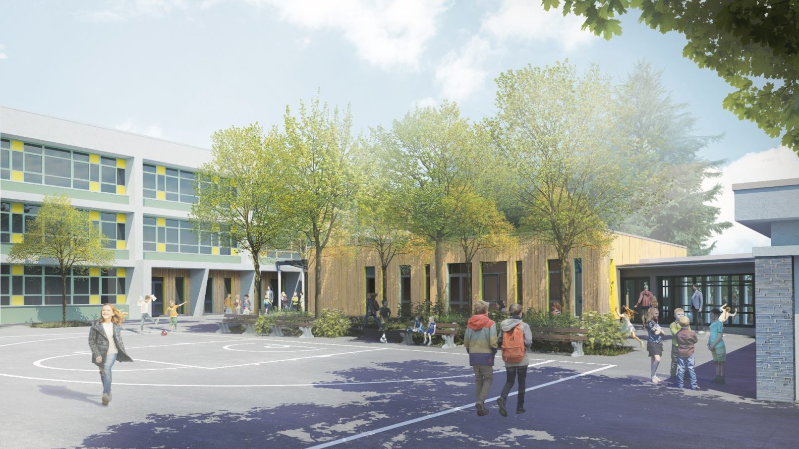 Illustration 02 Groupe scolaire Gérard Philipe extérieur 02