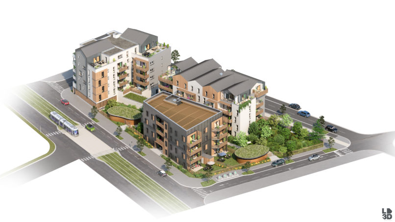 Illustration 04 Logements Meule Farine Angers perspective 04