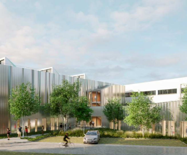 illustration Halle technologique ENSAM ANGERS extérieur jour