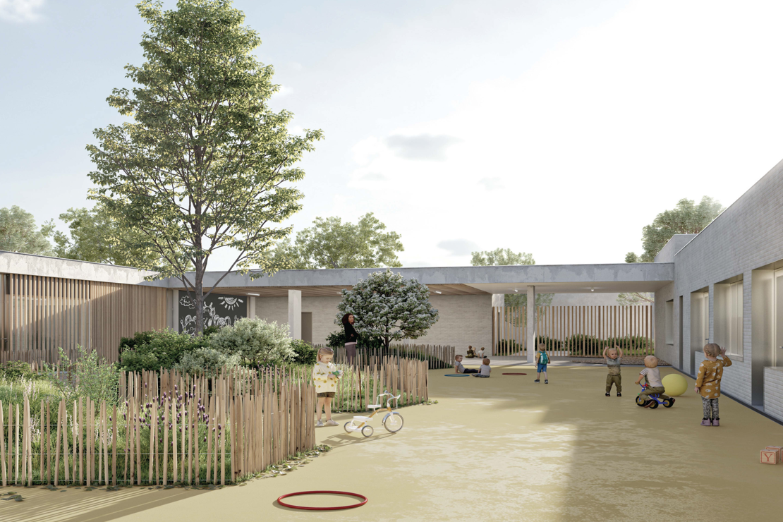 Illustration 02 Ecole de Bessières _ Cours intérieure