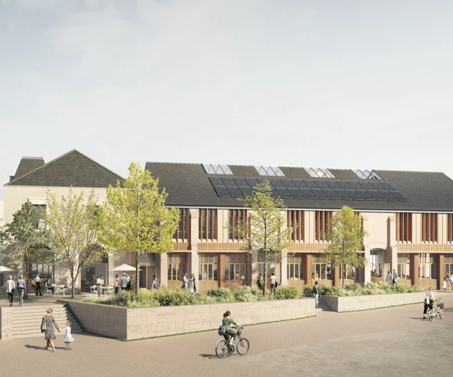 Illustration 01 Halles de marché Savenay vue extérieur