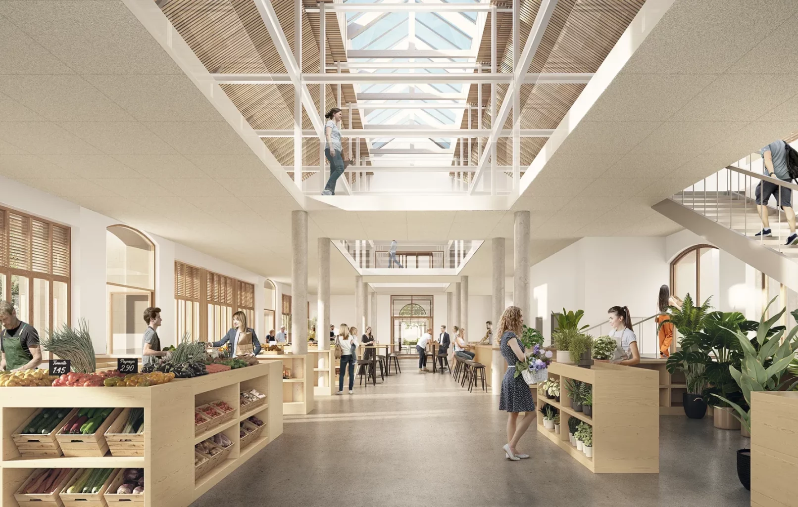 Illustration 03 Halles de marché Savenay vue intérieure