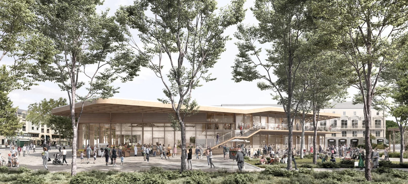 Illustration 02 Halles Gourmandes Laval extérieur