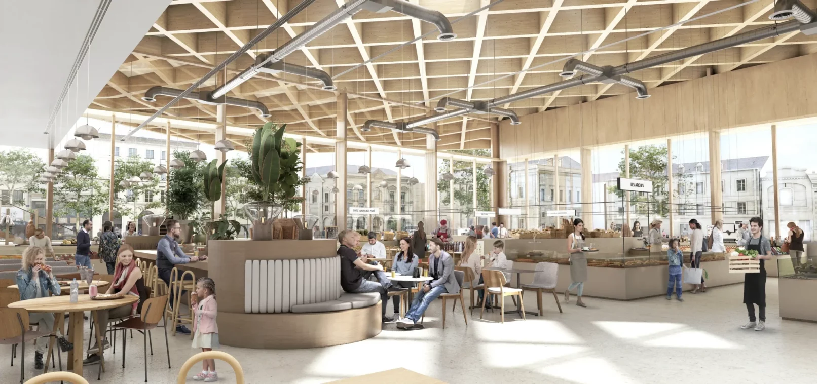 Illustration 03 Halles Gourmandes Laval intérieur