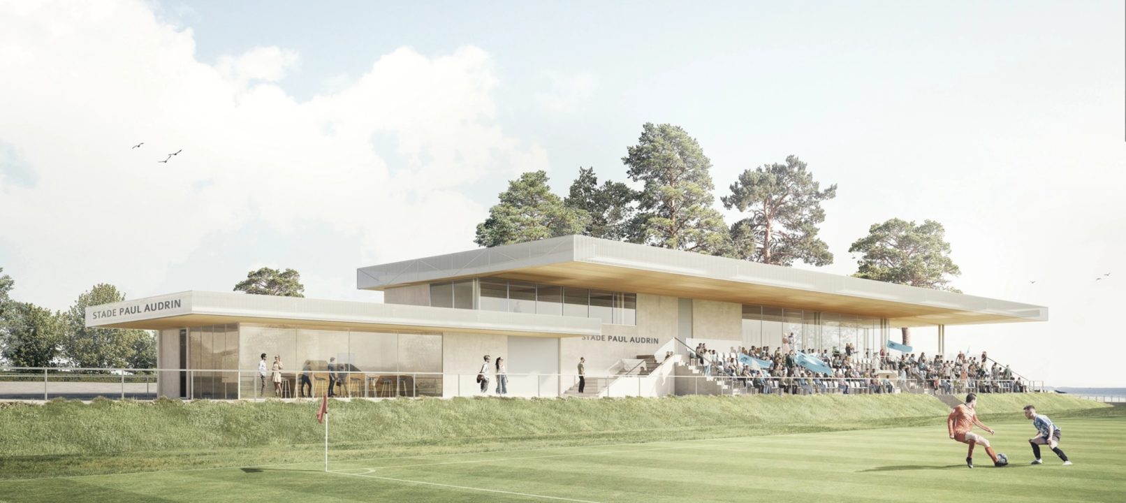 Illustration 01 Tribune du stade Paul Audrin à DINARD