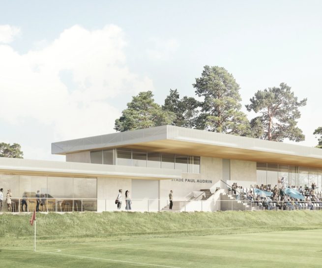 Illustration 01 Tribune du stade Paul Audrin à DINARD