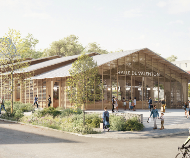 Illustration 01 Halle Valenton économie OPC extérieur